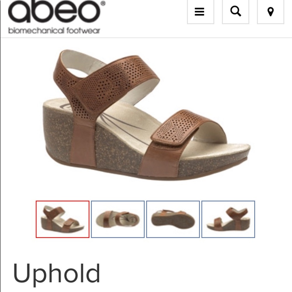 Tan Abeo wedge sandals
